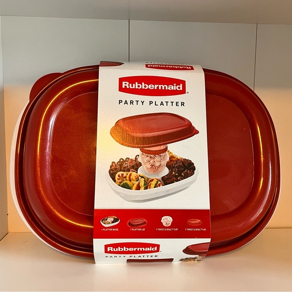 Rubbermaid Kitchen New Rubbermaid Party Platter Container Platter 96 Cup And Twist And Seal